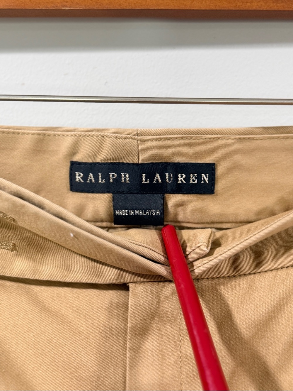 Ralph Lauren Black Label Women’s Khaki Button-Accent Pencil Skirt Size 8 - Picture 2 of 11
